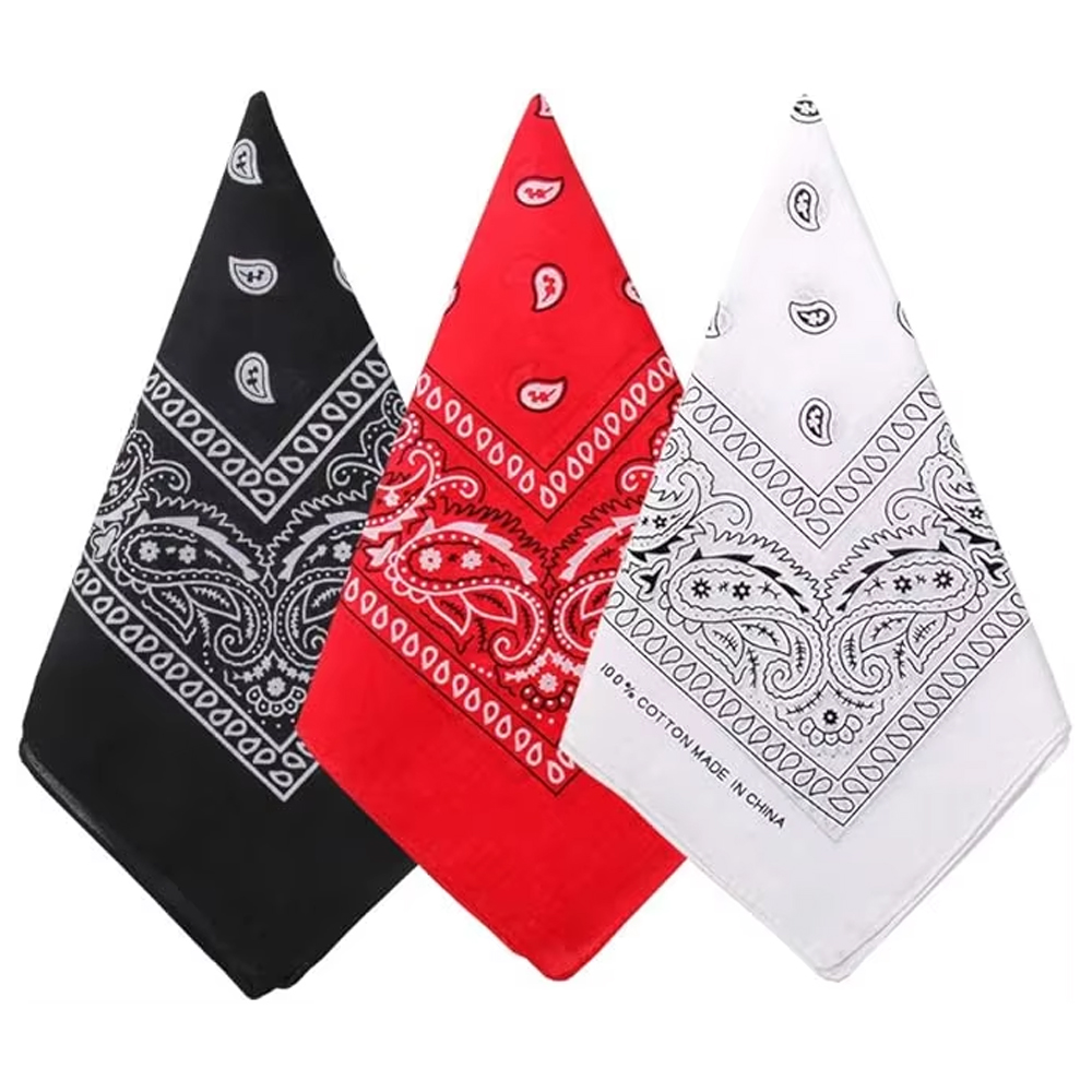 Bandana Blank White - Syal Paisley Koboi Hip Hop Syal