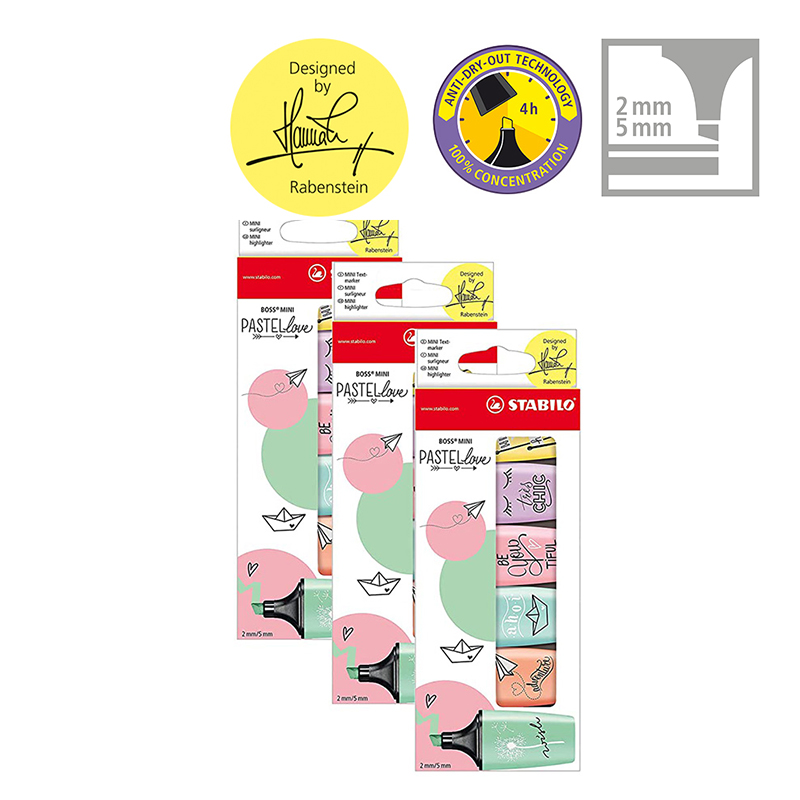 Stabilo Marker Boss - STABILO BOSS MINI Pastellove - Paket