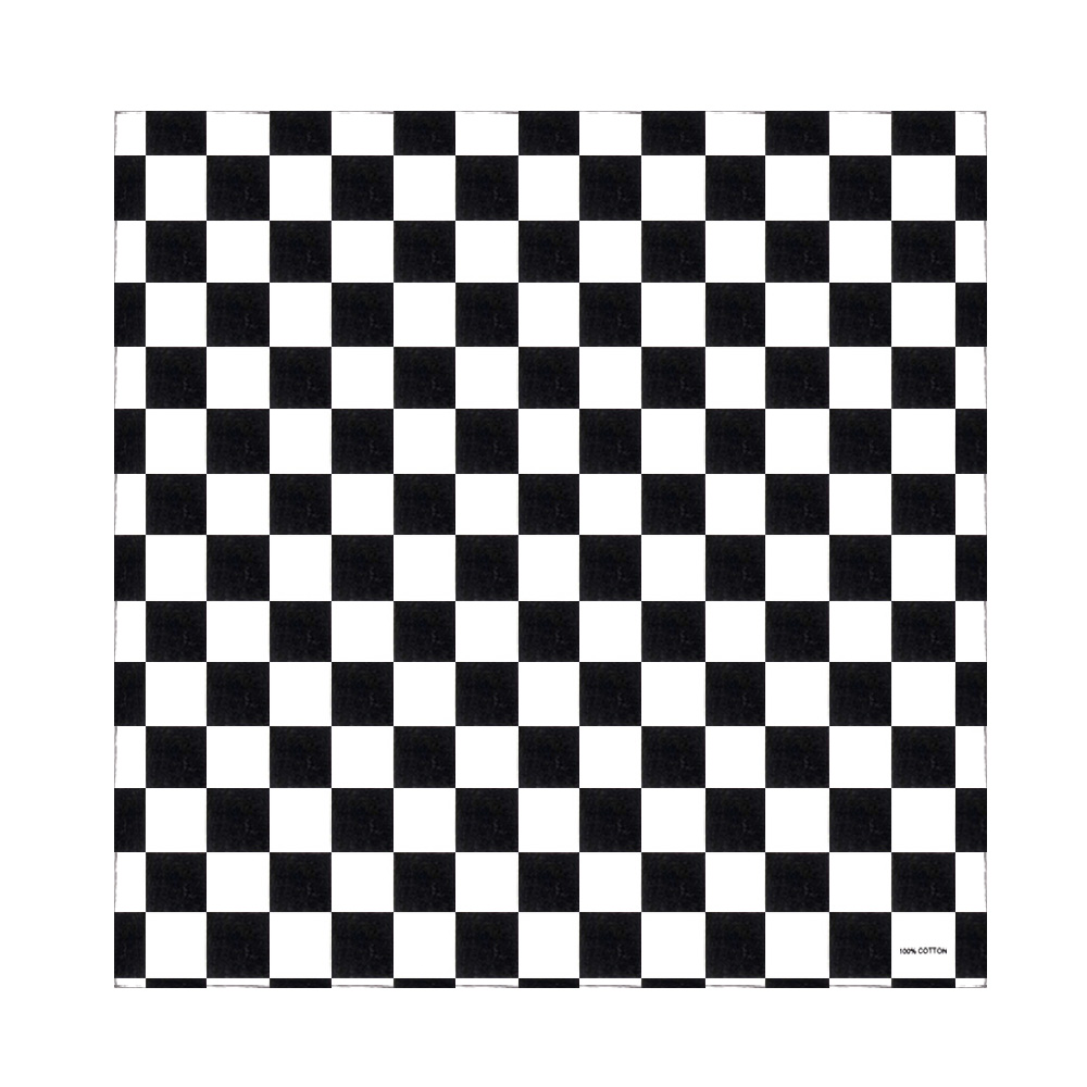 Bandana Blank White - Bandana bendera kotak-kotak otomatis balap, Bandana