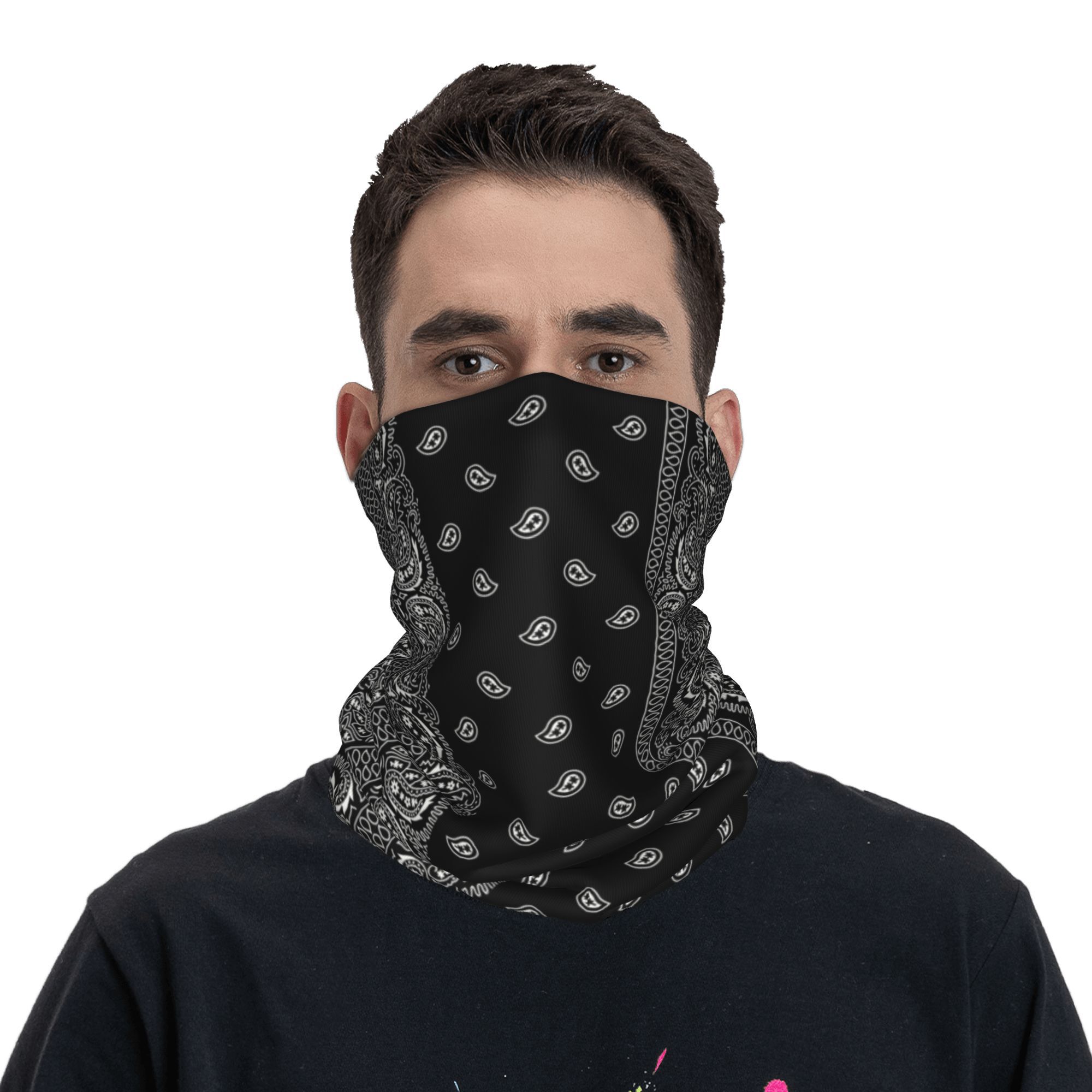 Kustom Hitam Dan Putih Paisley - Bandana Blank White ulasan dan harga