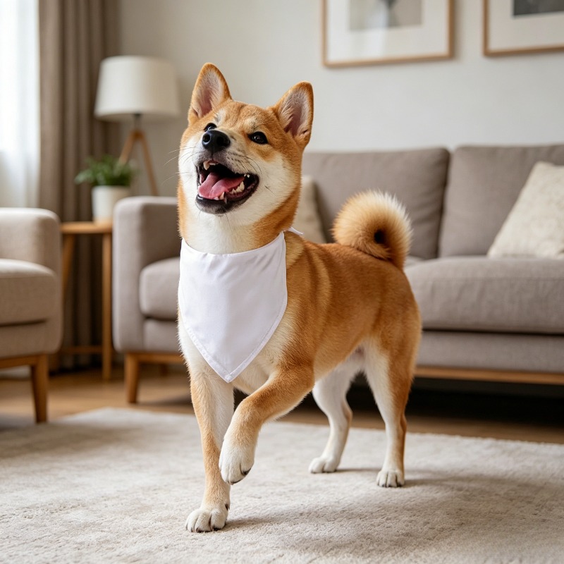 Syal Bandana Anjing Putih Bent - Bandana Blank White ulasan dan harga