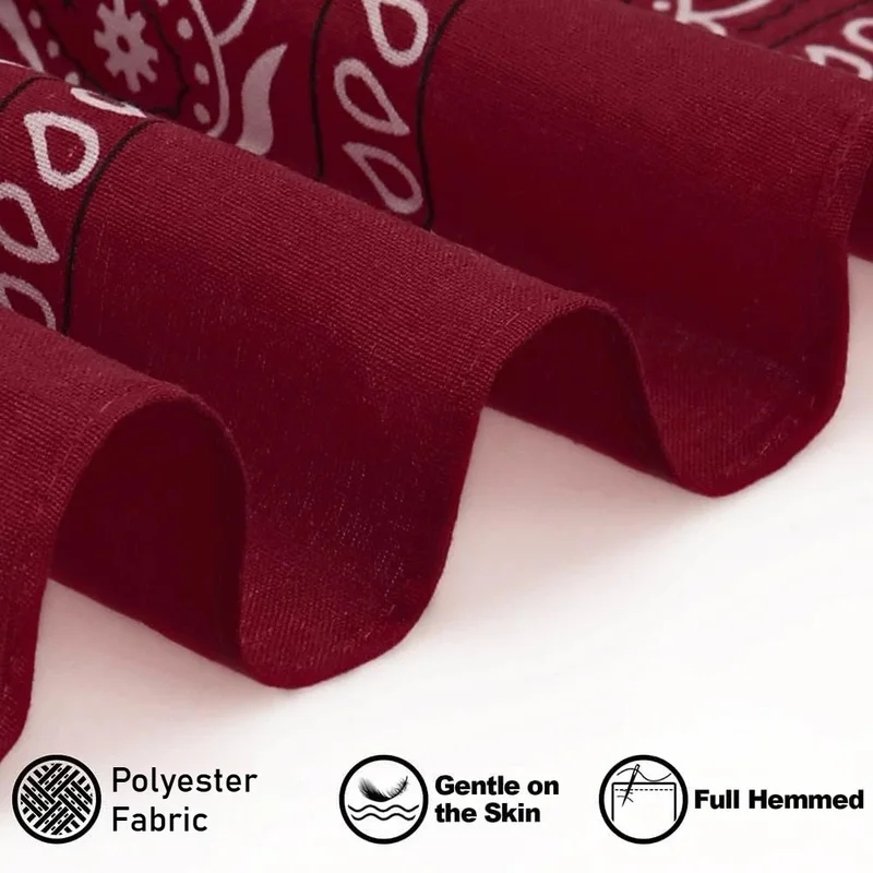 1 Buah Syal Paisley Koboi Hip  - Bandana Blank White ulasan dan harga
