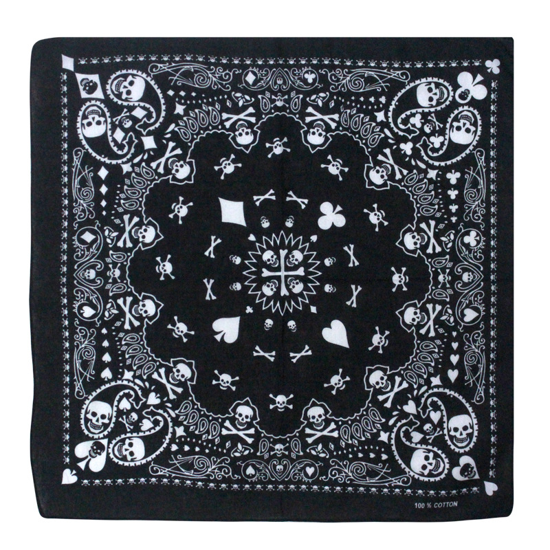 55Cm Putih Hitam Merah Tengkor - Bandana Blank White ulasan dan harga
