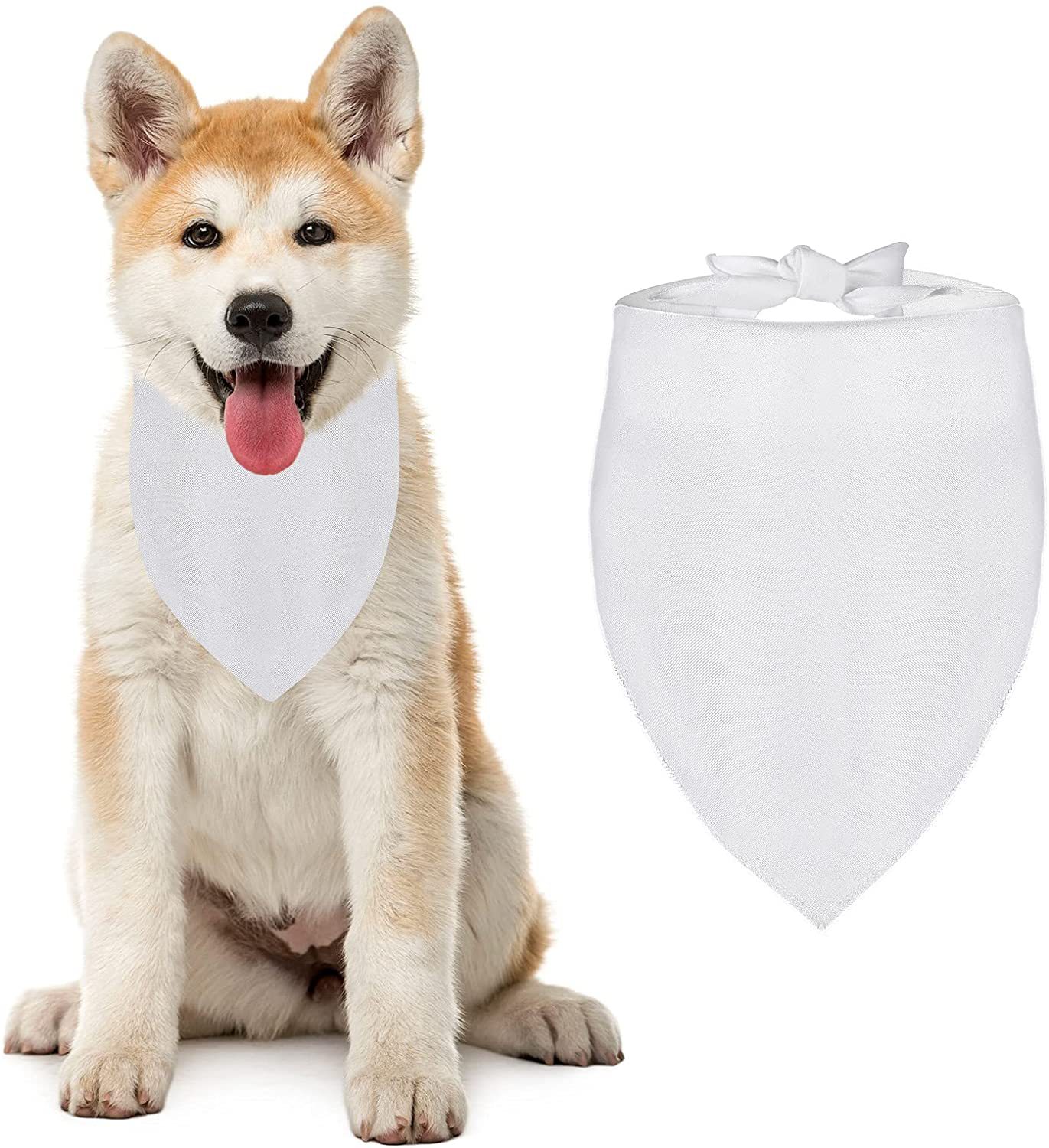 100 Buah Bandana Anjing Polos  - Bandana Blank White ulasan dan harga