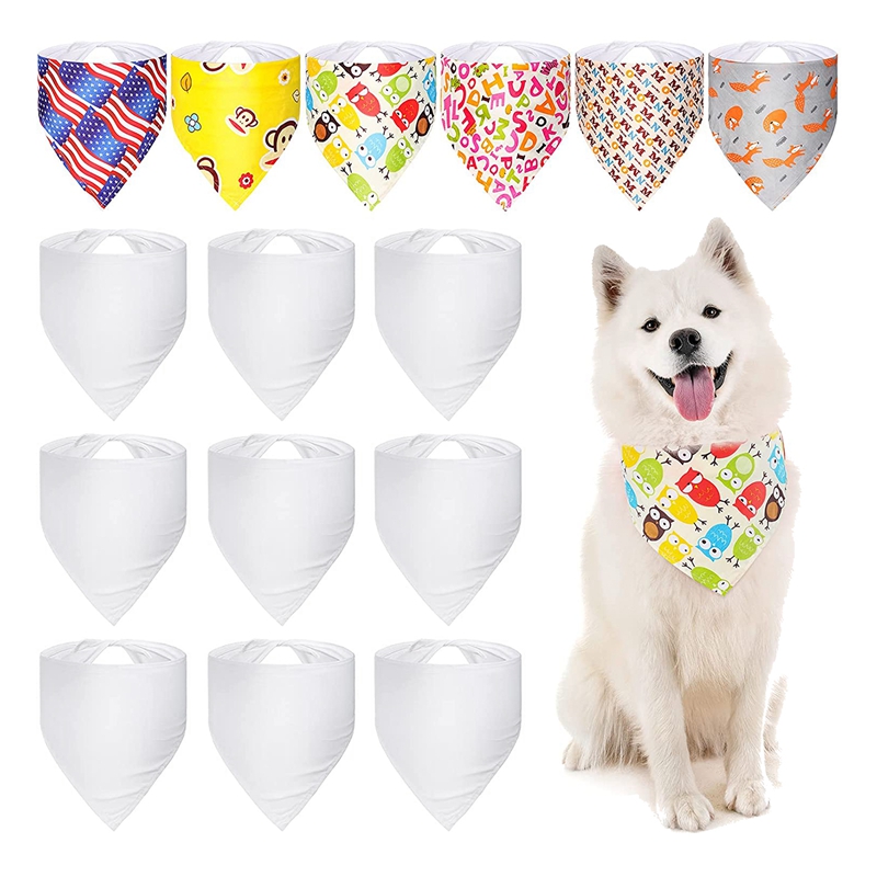 100 Buah Bandana Anjing Polos  - Bandana Blank White ulasan dan harga