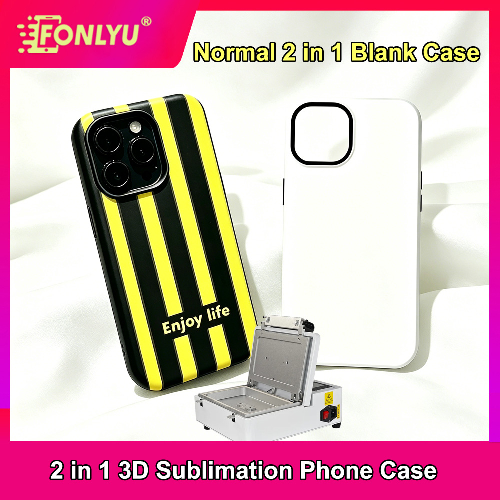 FONLYU 10pc 2 in 1 Casing Pons - Phone Case Blank Print ulasan dan harga