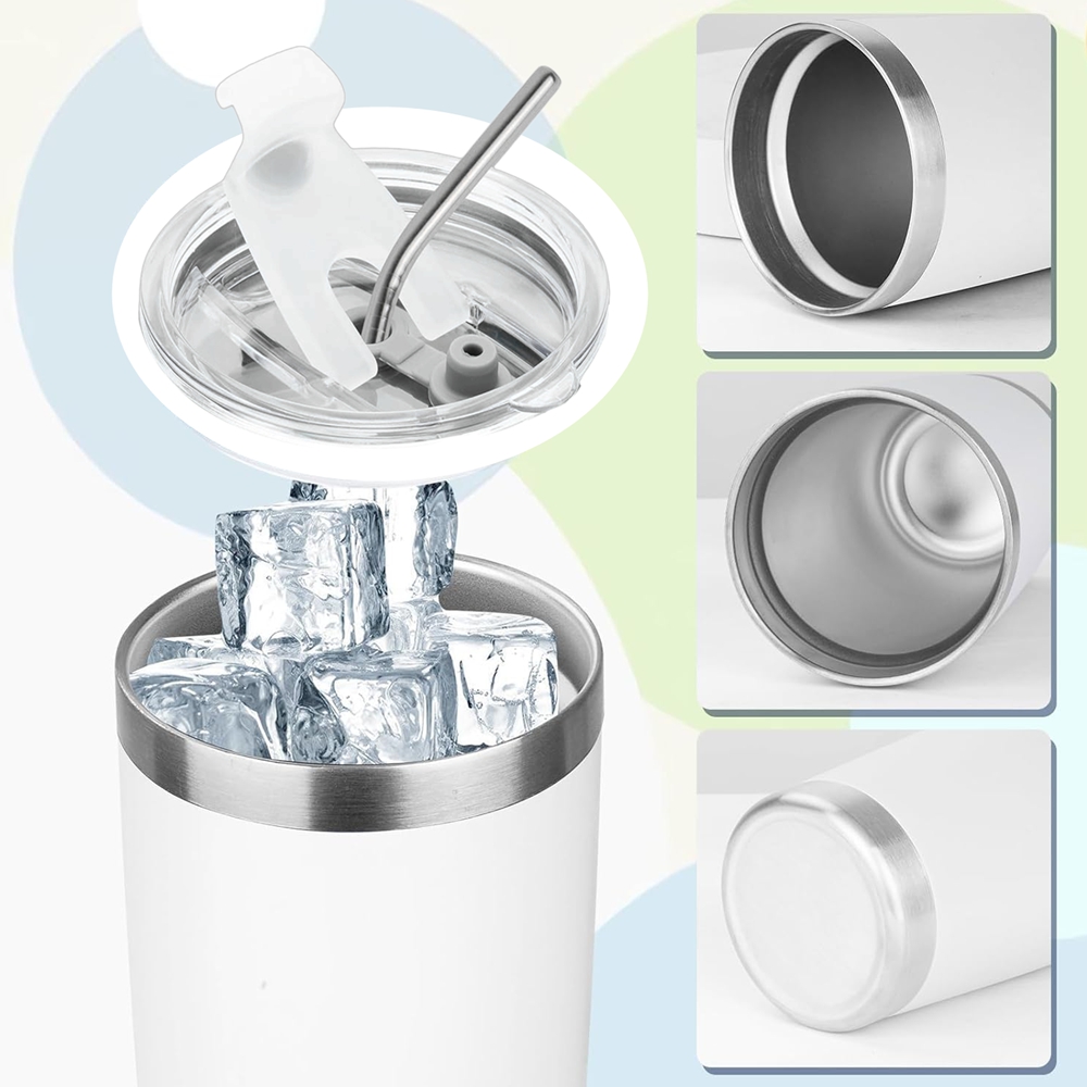 Mug Tumbler 20oz dengan Tutup  - Tumbler 20Oz White ulasan dan harga